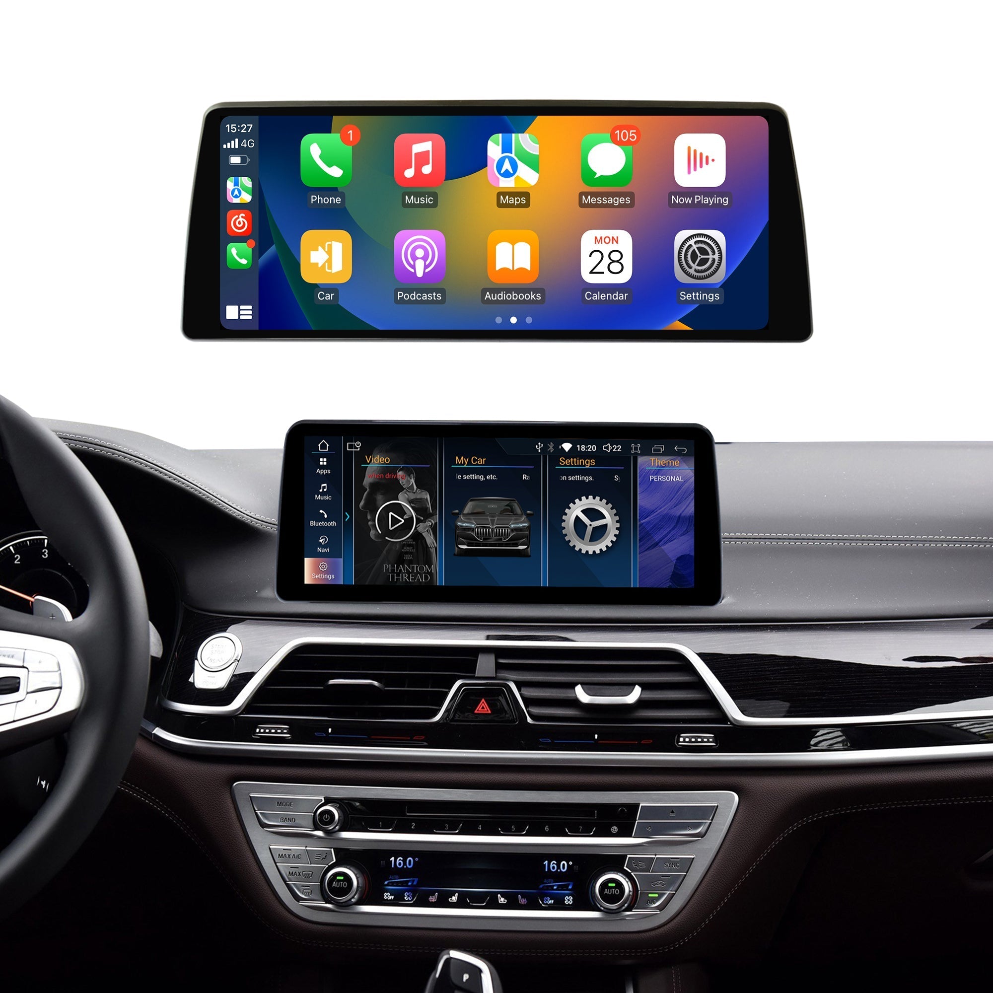 12.3'' 7 Series G10 G12 2017-2019 BMW Android Auto Screen | Wireless Carplay | 8+64GB