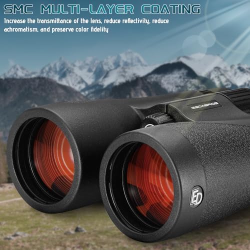 12×50 UHD Binoculars for Adults High Powered with ED Glass- Large View Binoculars with Clear Low Light Vision - Lightweight Waterproof Binoculars for Bird Watching Hunting Stargazing