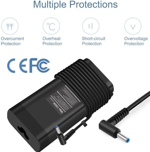 150W AC Adapter HP Laptop Charger for HP OMEN by 15 17,Zbook 15 G3 G4 G5 G6,Zbook Studio G3 G4 G5 G6 G7 G8,Fury 15 17 G7 G8 Laptop Power Supply