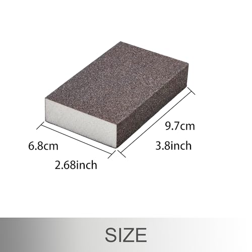 12Pcs Sanding Sponge 120 Grit Medium Sanding Blocks for Drywall Metal Wood Washable and Reusable