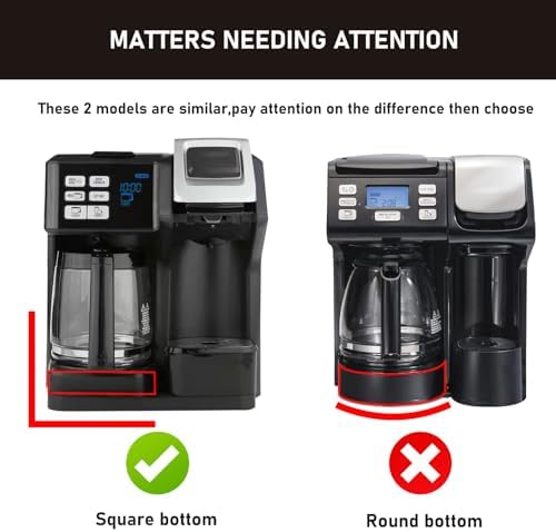 12-Cup Replacement Glass Carafe Pot Compatible with Hamilton Beach Coffee Maker Models 46310, 49980R, 49976, 49966, 49350, 49957, 49954, 49933, 49980A, 49983, 49618, 46300, 49950, Black