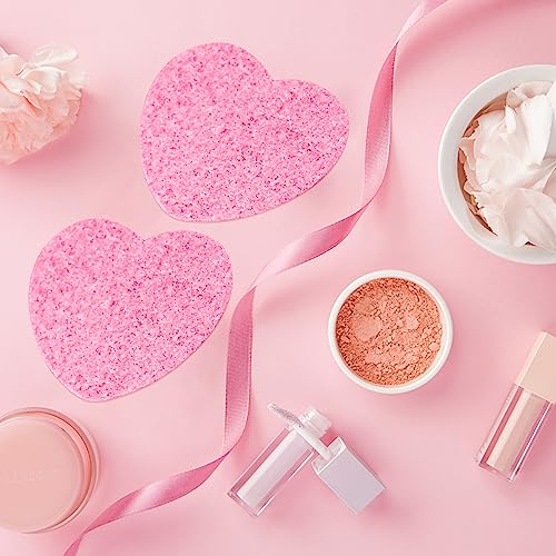 150-Count Heart Shape Compressed Facial Sponges, 100% Natural Cosmetic Spa Sponges for Facial Cleansing for Daily Facial Cleansing, Exfoliating Mask, Makeup Remover. Ideal for Home and Travel.