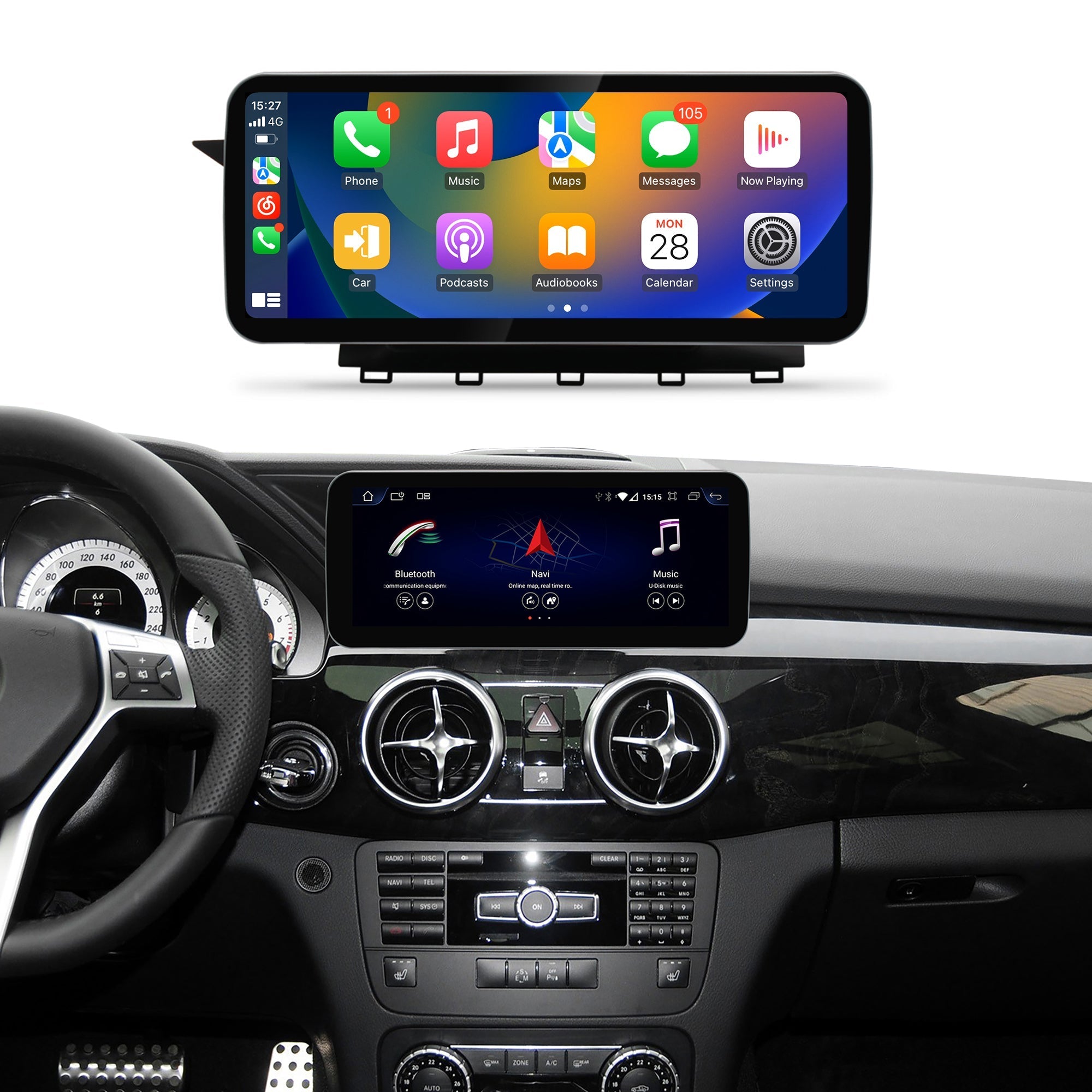12.3 Inch GLK X204 LHD Mercedes Android Auto Screen | Wireless Carplay