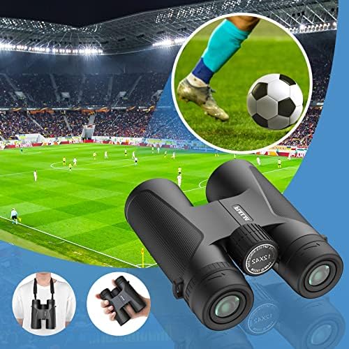 12x42 Hiking Bird Watching Binoculars for Hunting - High Power Adult Binoculars Durable Clear BAK4 Prism Lens, Easy Focus Binoculars Long Range for Golf, Travel, Hiking, Outdoor Sports, Gift for Women