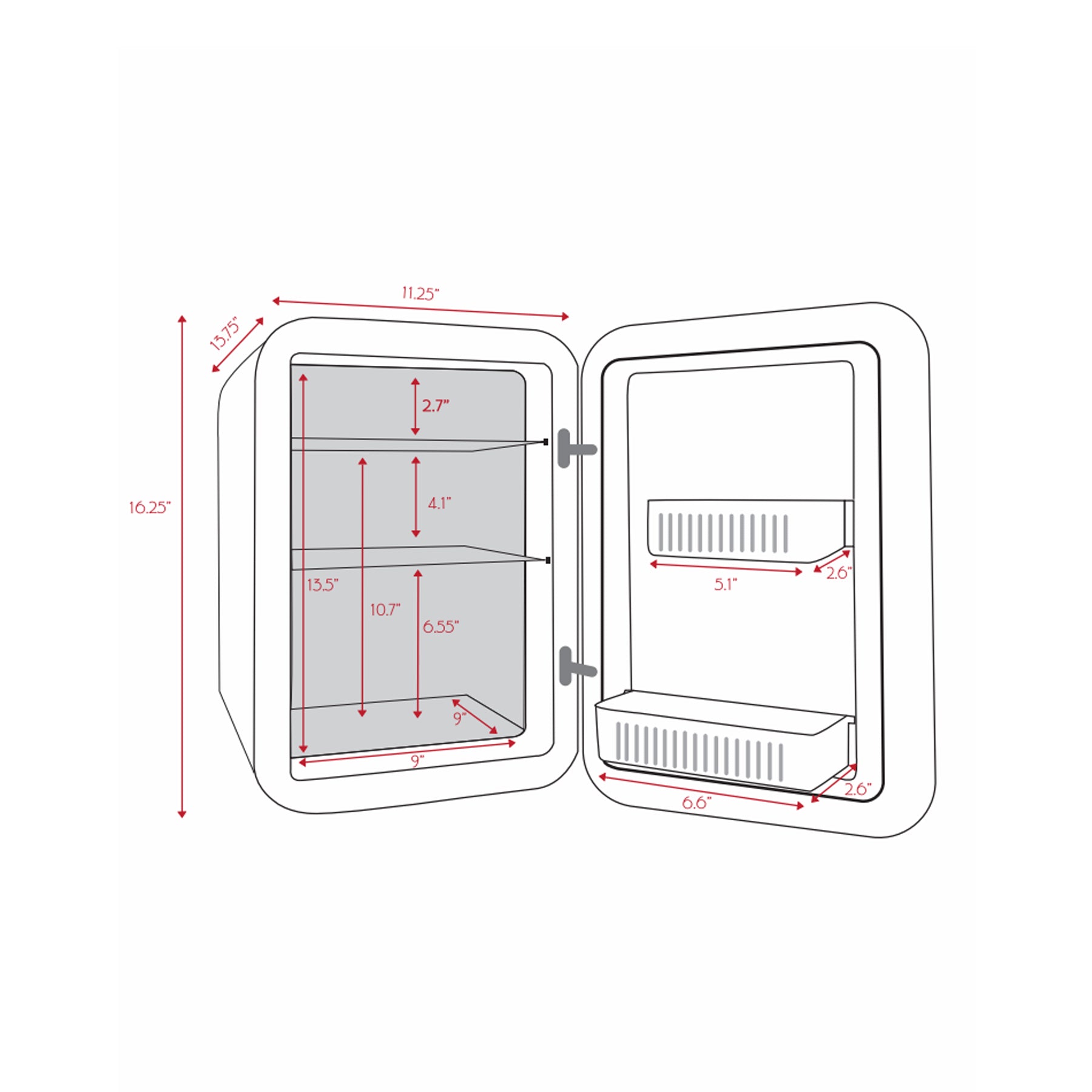 Concord 20L Mini Fridge w/ Temperature Control