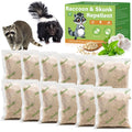 12 Pack Peppermint Skunk Repellent Pouches, Natural Raccoon Repellent Pouch Keep Skunks Out from Outdoor Yard Attic Garden House, Long-Lasting Protection, Safe for Dogs and Children