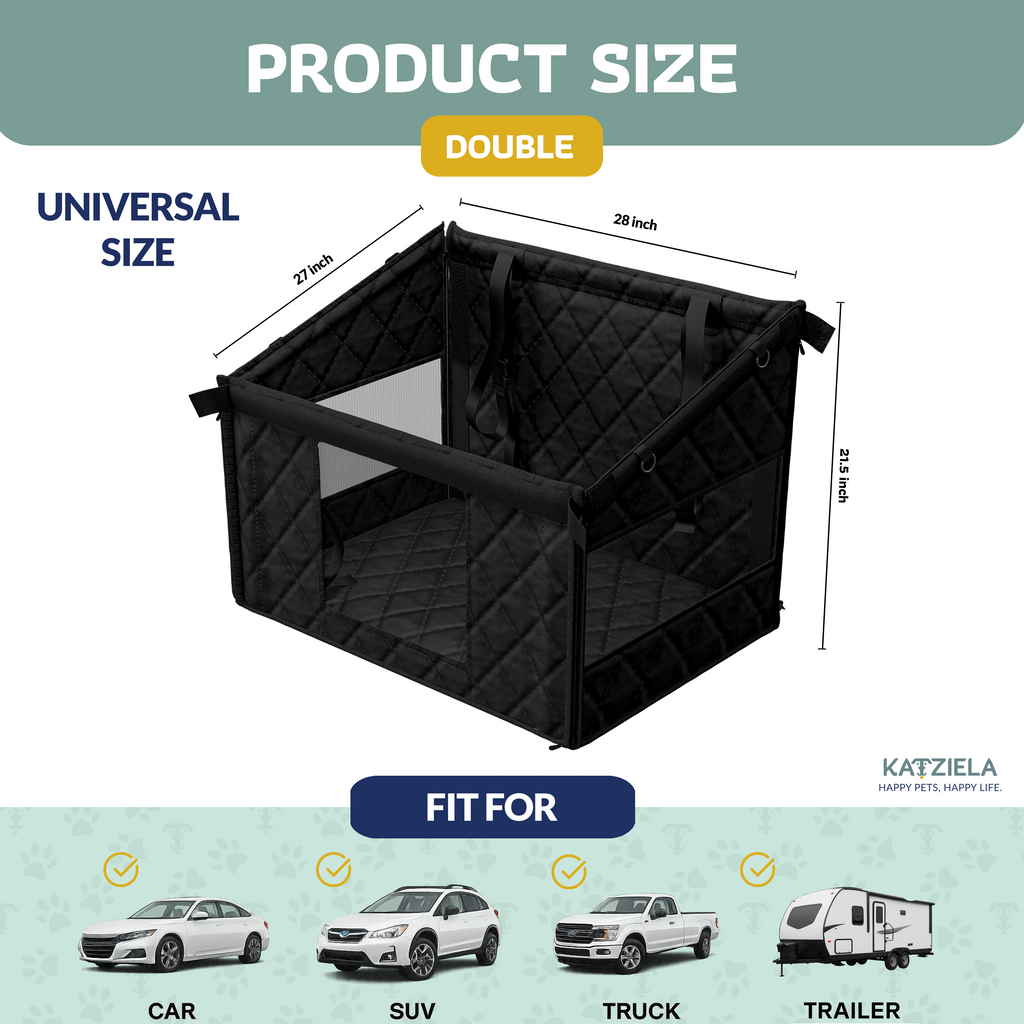 Katziela Double Seated Dog Car Seat Cover