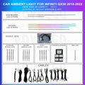 Infiniti QX50 2018-2022 Ambient Lighting Grid Rainbow