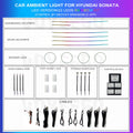 Hyundai Sonata 2019-2022 Ambient Lighting Kit Sync OEM System