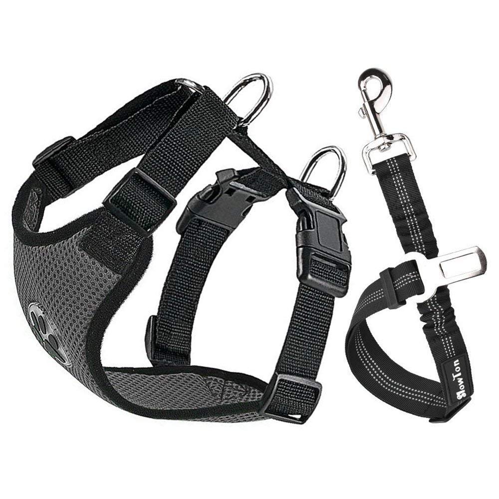 Dog Car Harness & Seat Belt - Grey