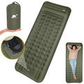 SlowTon Self Inflating Camping Mat- 12 CM Thickness Inflatable Sleeping Pad with Built-in Pump, Portable Lightweight Single Camping Air Mattress with Pillow, Double Joinable for Outdoor Hiking(Green)