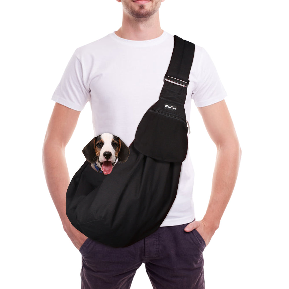 Pet Hand Free Sling Bag - Black