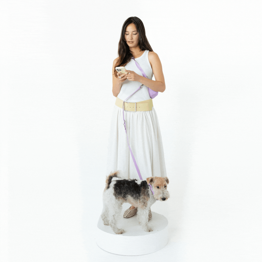 Hands-Free Dog Walking Bag with 3.25ft Leash