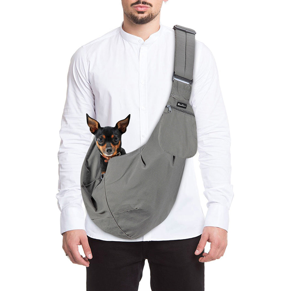 Pet Hand Free Sling Bag - Grey