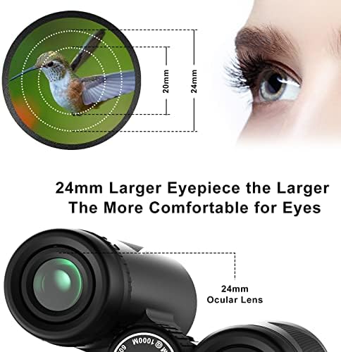 12x42 Hiking Bird Watching Binoculars for Hunting - High Power Adult Binoculars Durable Clear BAK4 Prism Lens, Easy Focus Binoculars Long Range for Golf, Travel, Hiking, Outdoor Sports, Gift for Women