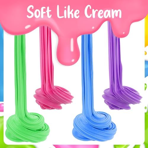 15 Pack Scented Butter Slime Set for Kids, Cloud Slime Fluffy Slime, Ice Cream Cake Kids Slime Pack, DIY Mini Slime Party Favors Toys for Toddler Boys Girls 3-12, Non Sticky Premade Butter Slime Bulk