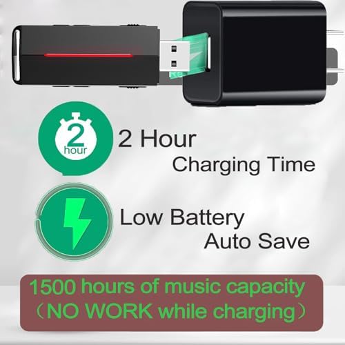 100GB Digital Voice Recorder, USB Flash Device with 1600 Hrs Music Capacity, Perfect Capture Every Word for Lecture Interview Meeting Class