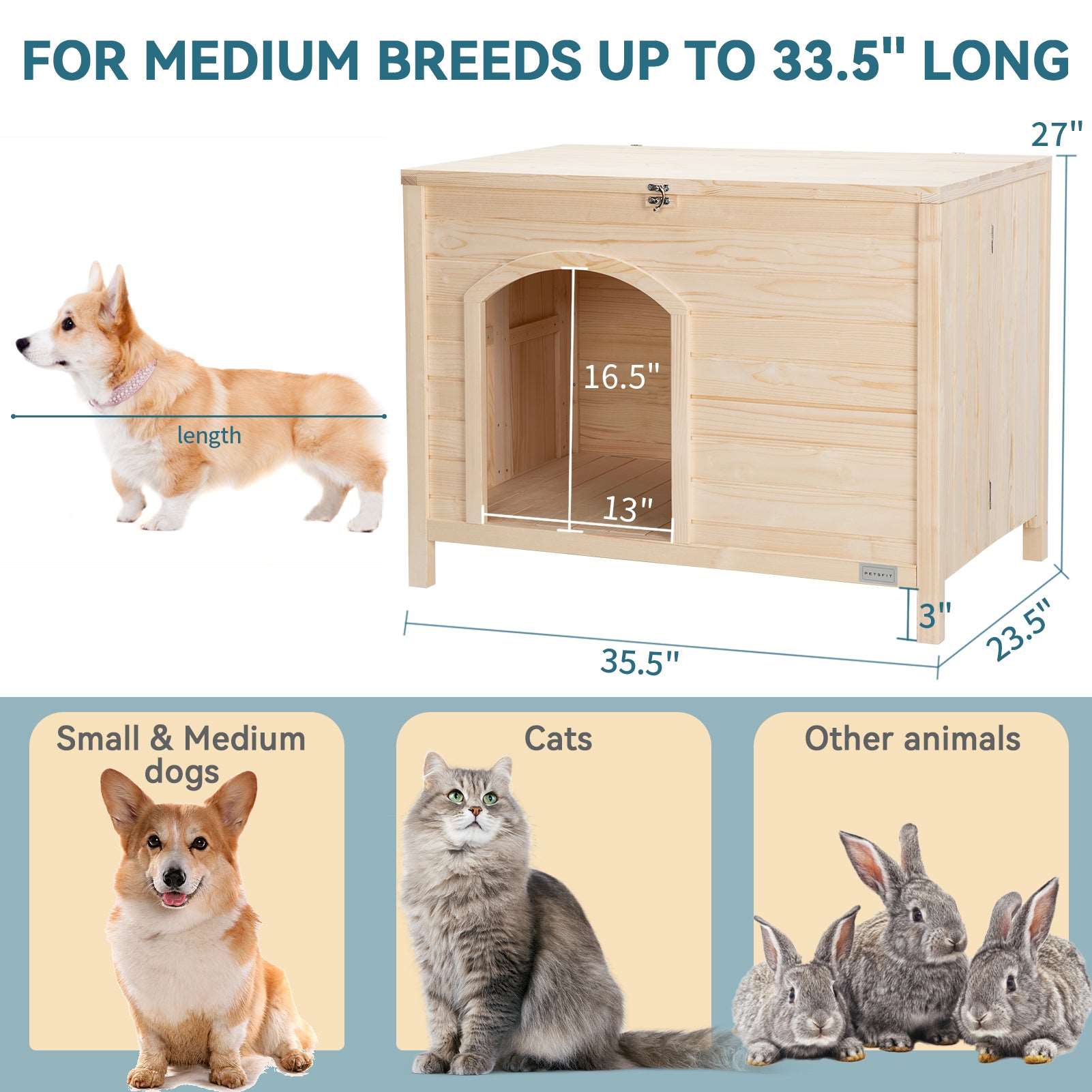 PETSFIT Indoor Medium Dog House