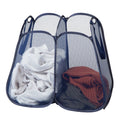 2-Compartment Pop-Up Pyramid Hamper - Blue