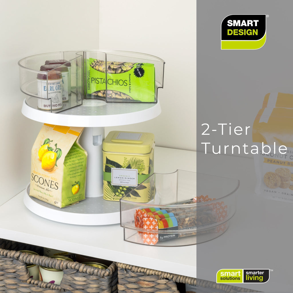 2-Tier Lazy Susan Adjustable Turntable