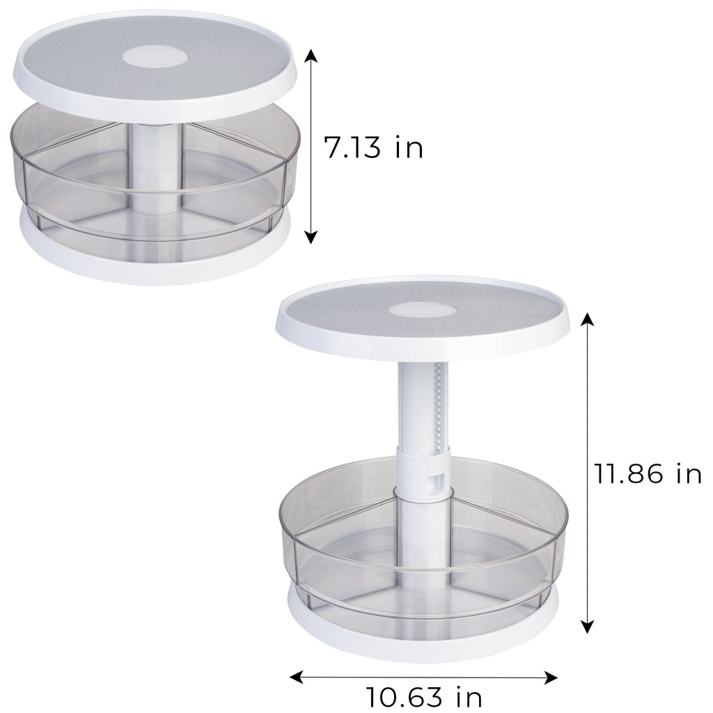 2-Tier Lazy Susan Adjustable Turntable