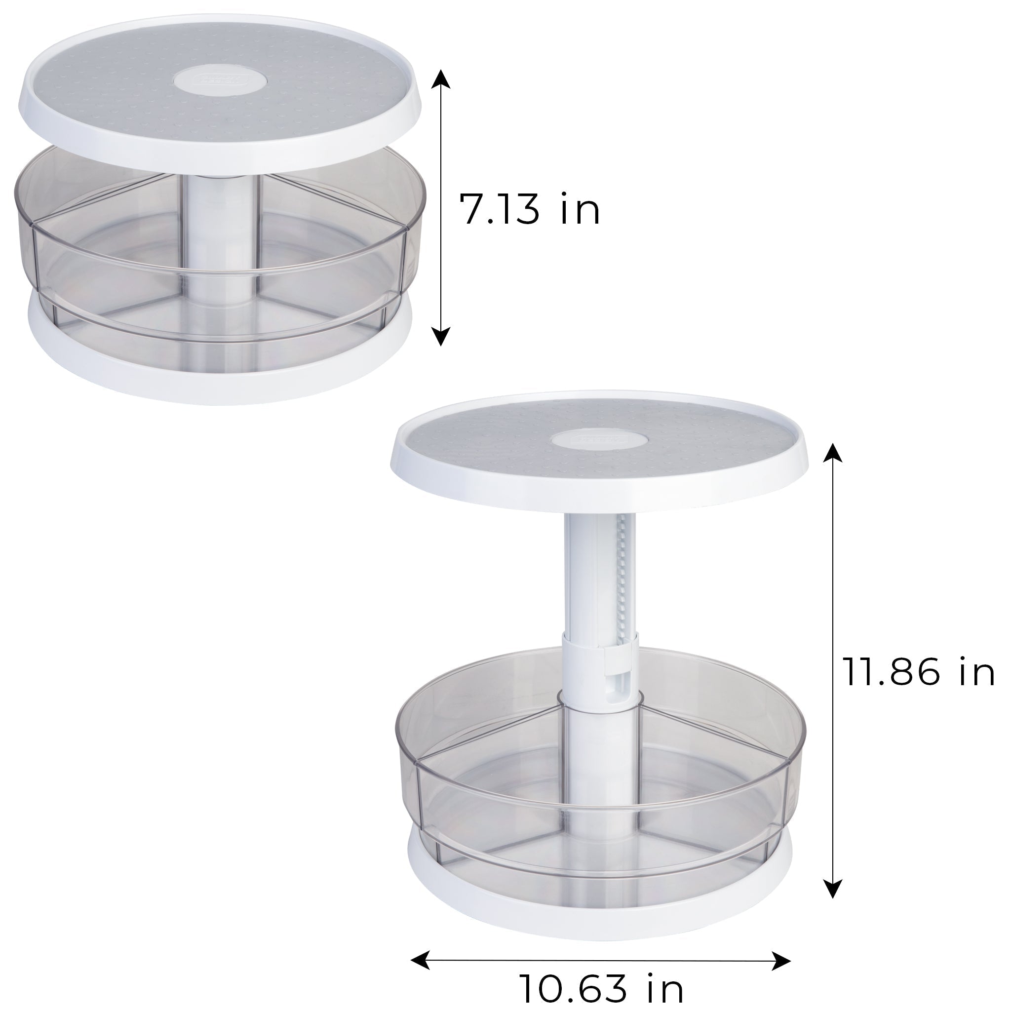2-Tier Lazy Susan Adjustable Turntable