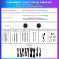 MG 6 2017-2023 Ambient Lights with AC Vents Interior Upgrade | 20 In 1 Rainbow Kit