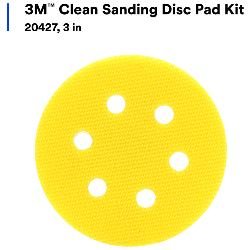 3M Clean Sanding Disc Pad Kit for Orbital/DA Polishers, 20427 - 3"