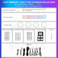 Hyundai K5 2020 Interior Ambient Lighting 64RGB Colors | Rainbow
