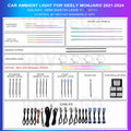 Geely Monjaro 2021-2024 Ambient Light 30 Leds | Galaxy Patterns