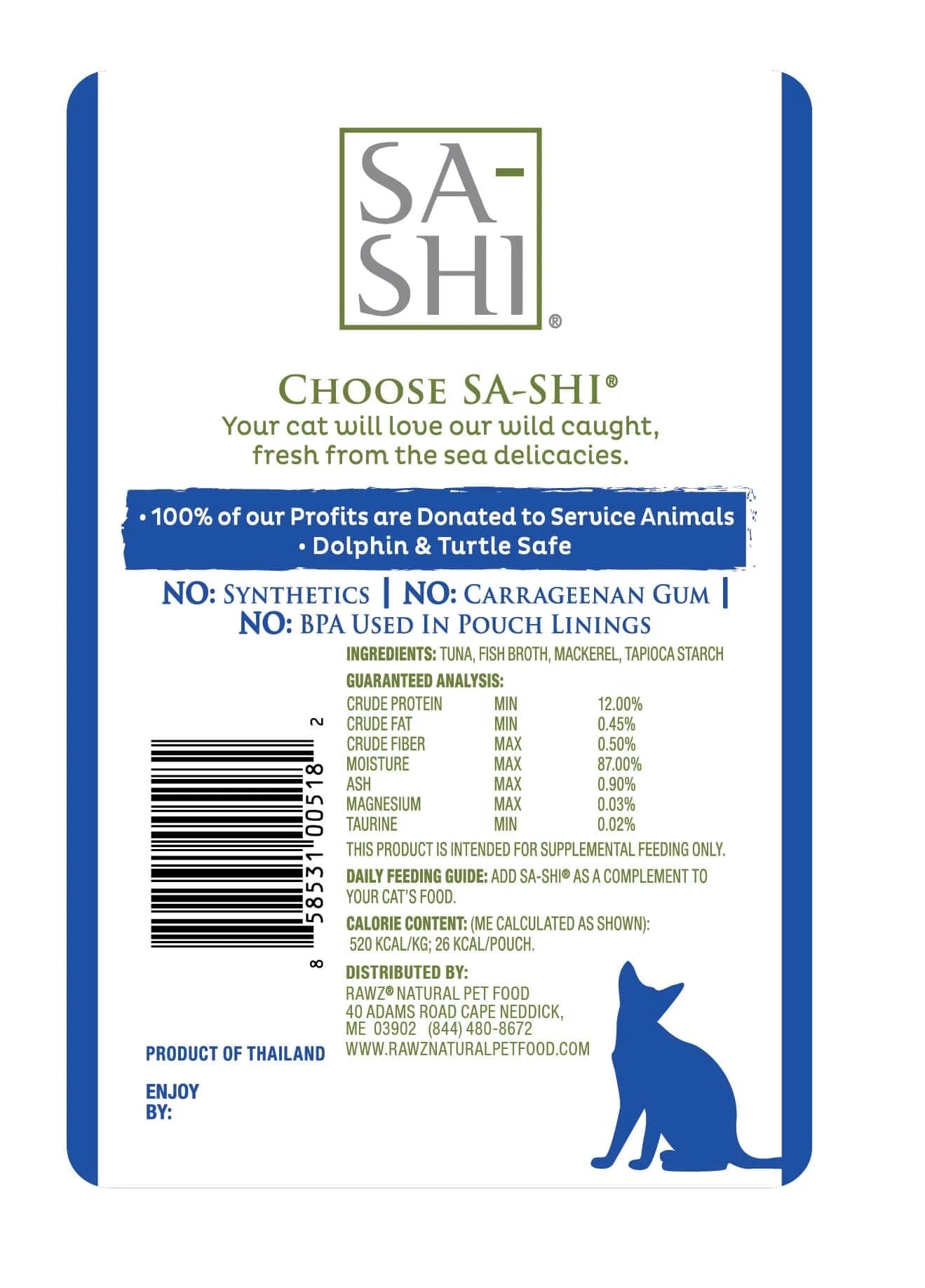 Sa-Shi Tuna & Mackerel Recipe (1.76oz)