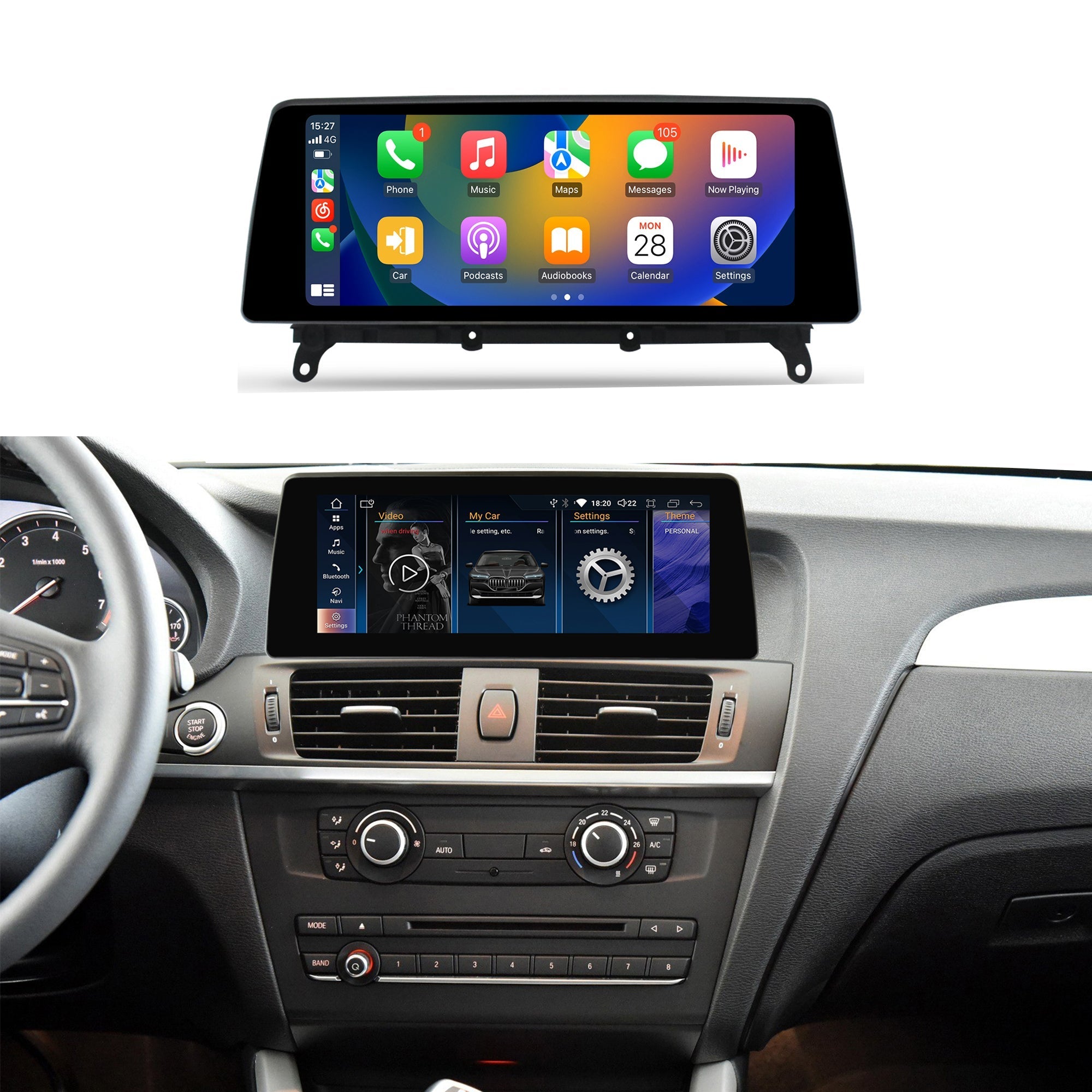 10.25'' X3/X4 F25 F26 2010-2018 Android Auto Screen | Carplay | Online Video | 8+64GB