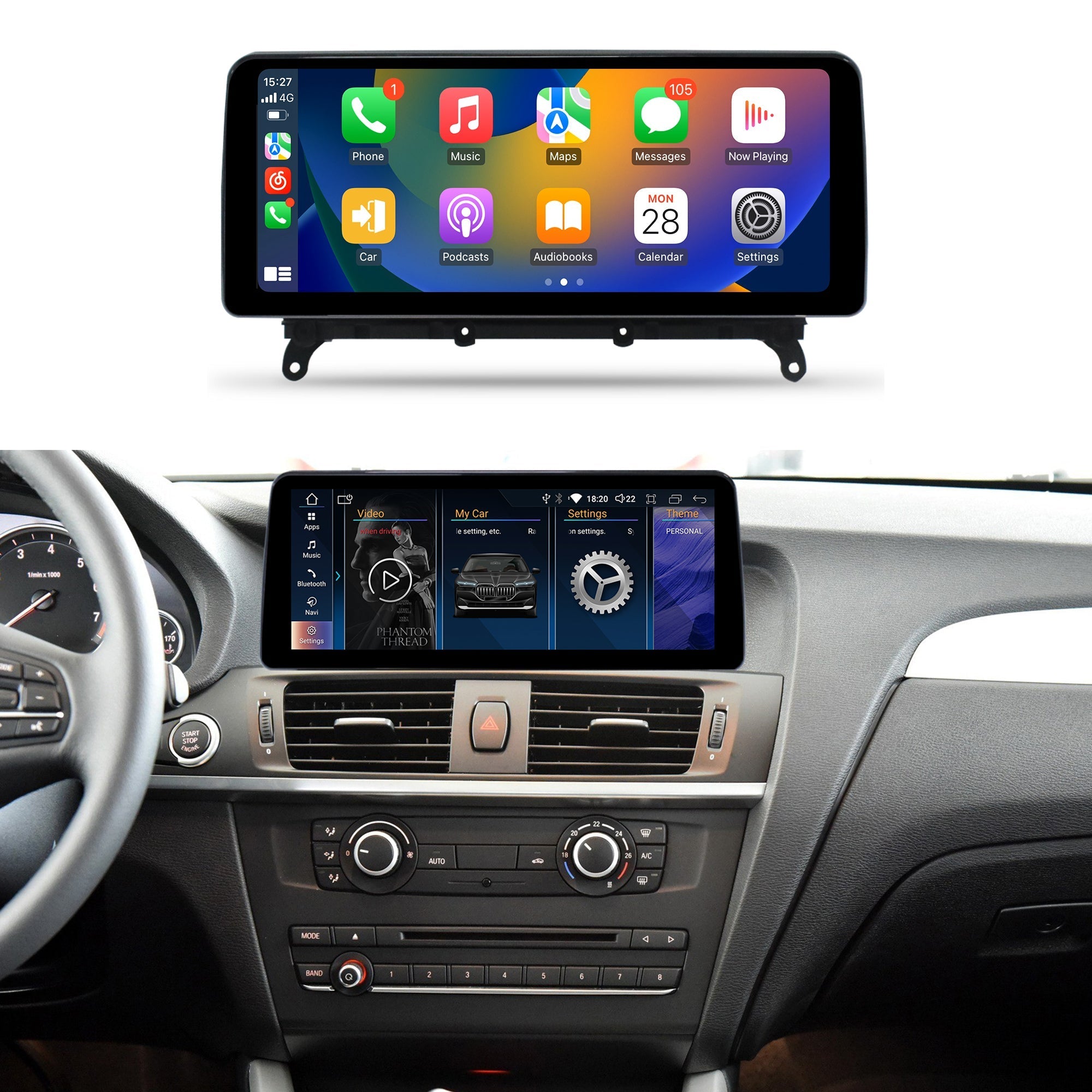 12.3 X3 X4 F25 F26 2011-2017 BMW Android Screen | 8+64GB | 1920*720