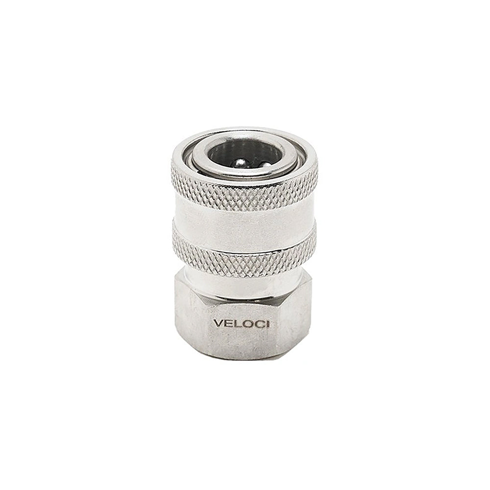 Veloci Stainless Steel QC Coupler - 1/4" FPT