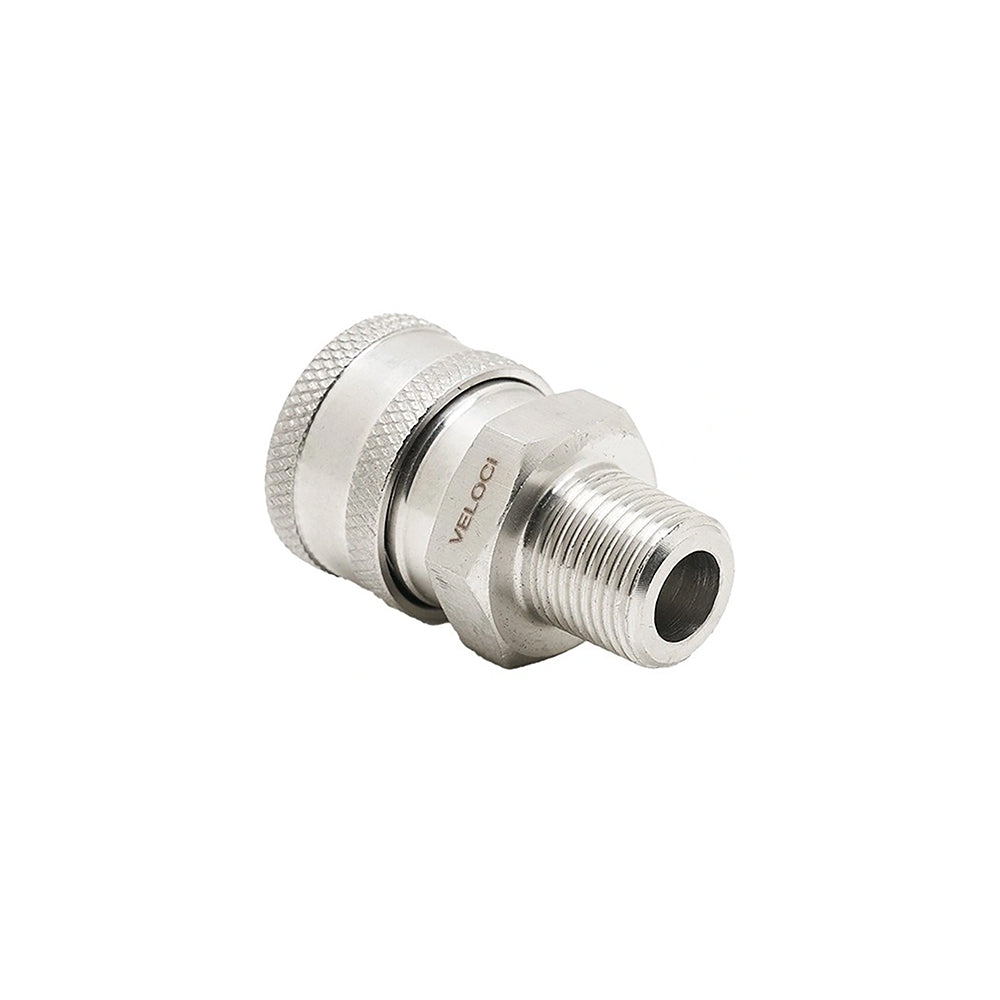 Veloci Stainless Steel QC Coupler - 3/8" MPT