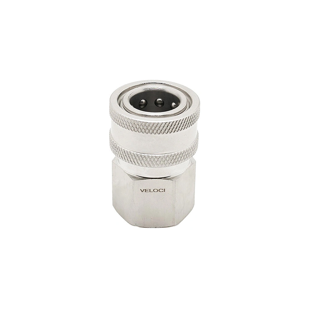 Veloci Stainless Steel QC Coupler - 1/2" FPT