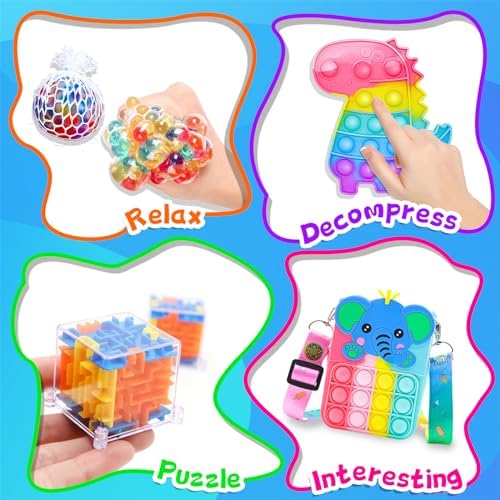 1000pcs Party Favors Goodie Bags for Kids, Fidget Toys Pack, Stocking Pinata Stuffers, Birthday Gifts, Classroom Prize, Treasure Box, Carnival Prizes, Easter Eggs Fillers