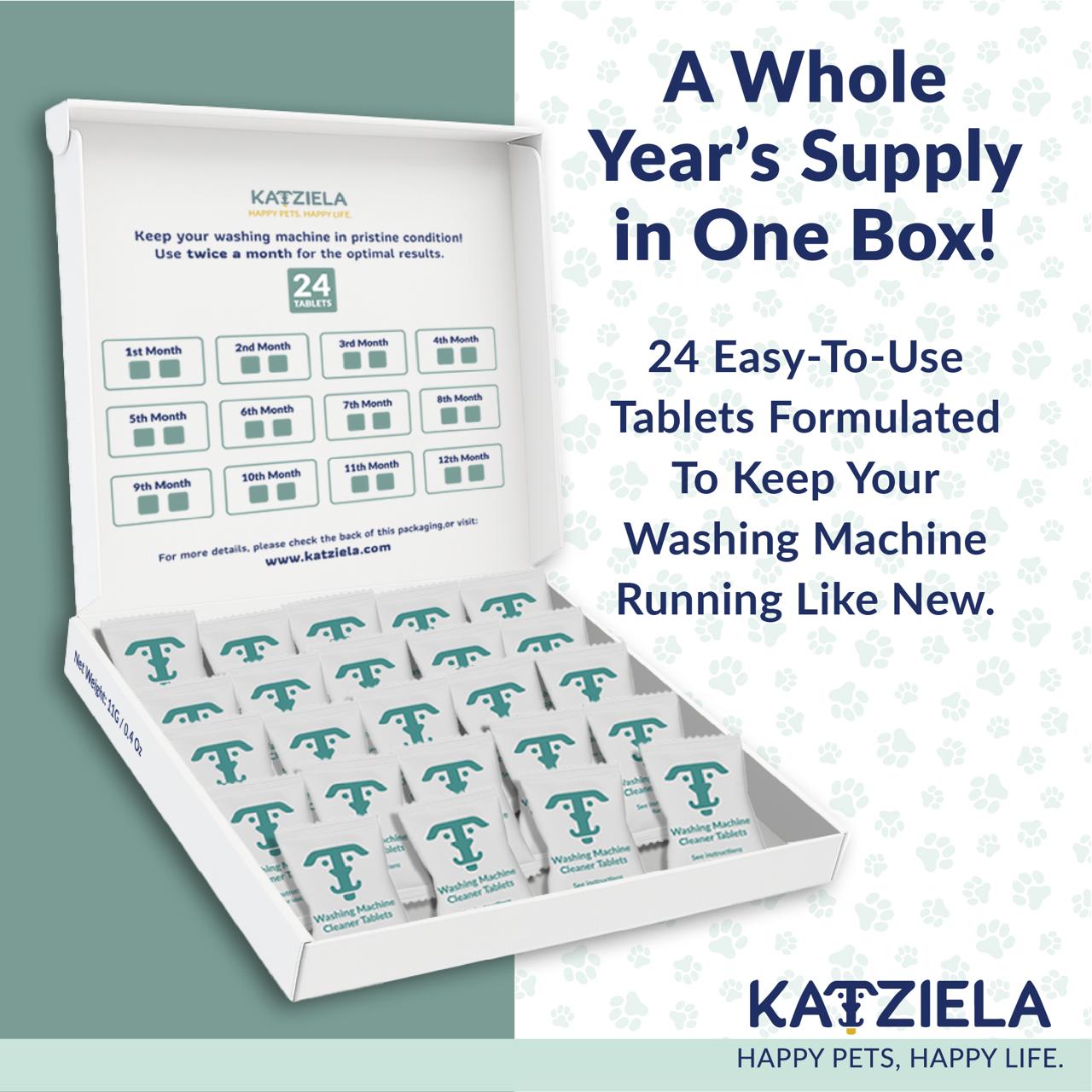 Washing Machine Cleaner Tablets Formulated for Pet Owners