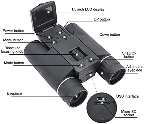10X25 Binoculars HD Digital Binoculars Telescope with Creativity of 1.3MP Digital Camera