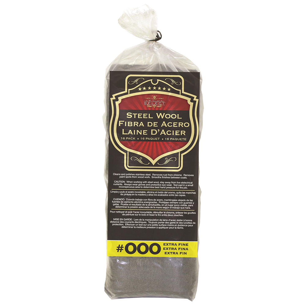 SM Arnold Steel Wool, Grade 000 - Extra Fine (16 pads)