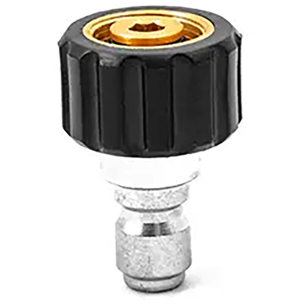 MTM Hydro M22 14mm Twist Seal Coupler X 3/8" Stainless Steel QC Plug