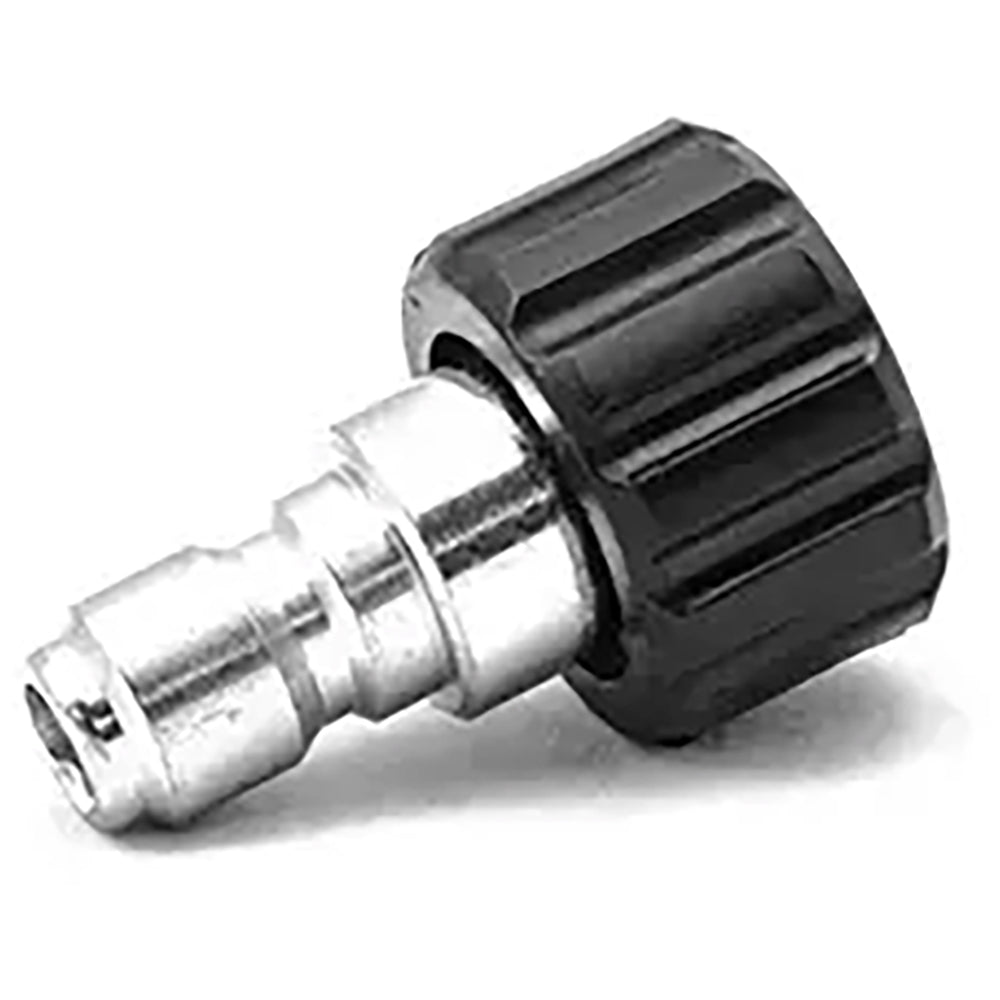 MTM Hydro M22 14mm Twist Seal Coupler X 3/8" Stainless Steel QC Plug
