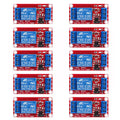 10pcs DC 5V Relay Module 1 Channel Relay Switch Relay Board with Optocoupler Isolation Support High or Low Level Trigger