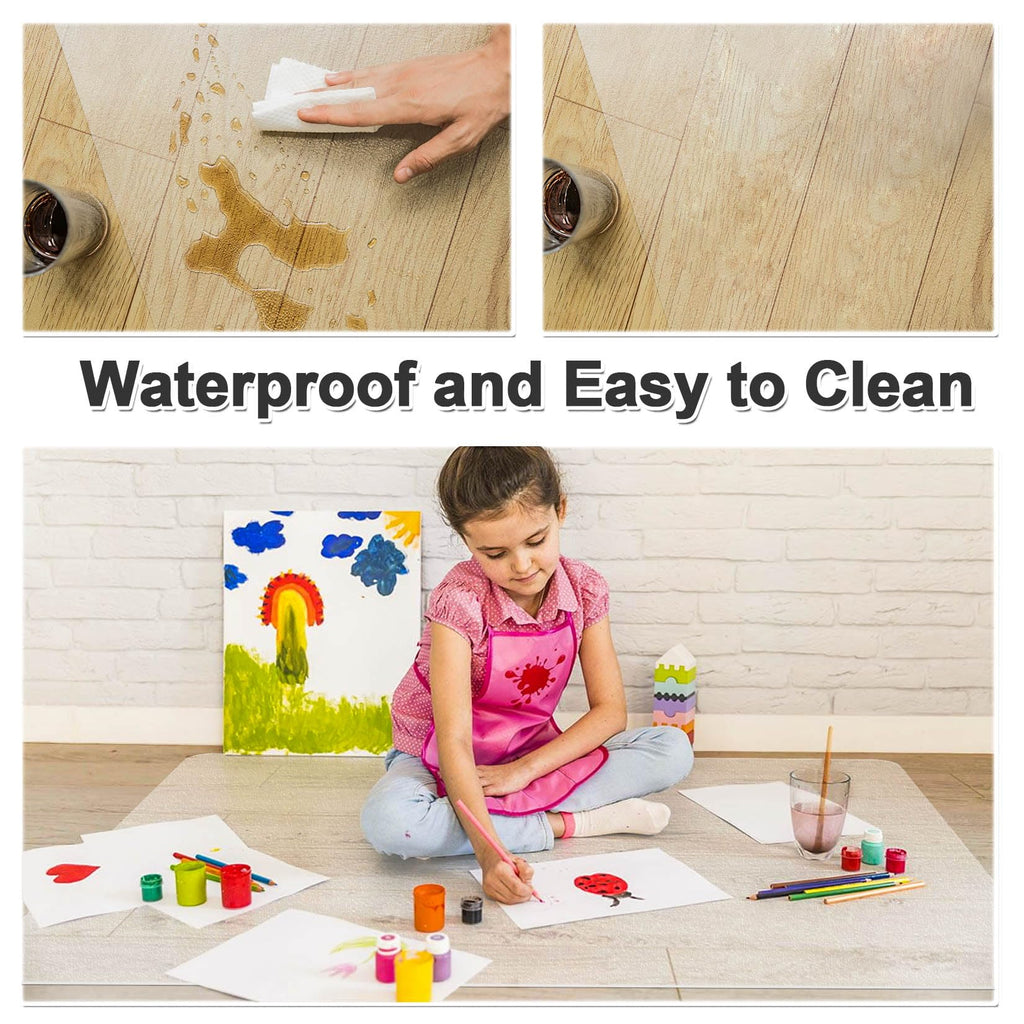 100pointONE Large Chair Mat for Hardwood Floor - 48" x 60" Clear Desk Chair Floor Protector Mat, Easy Glide Office Chair Mat for Home & Office