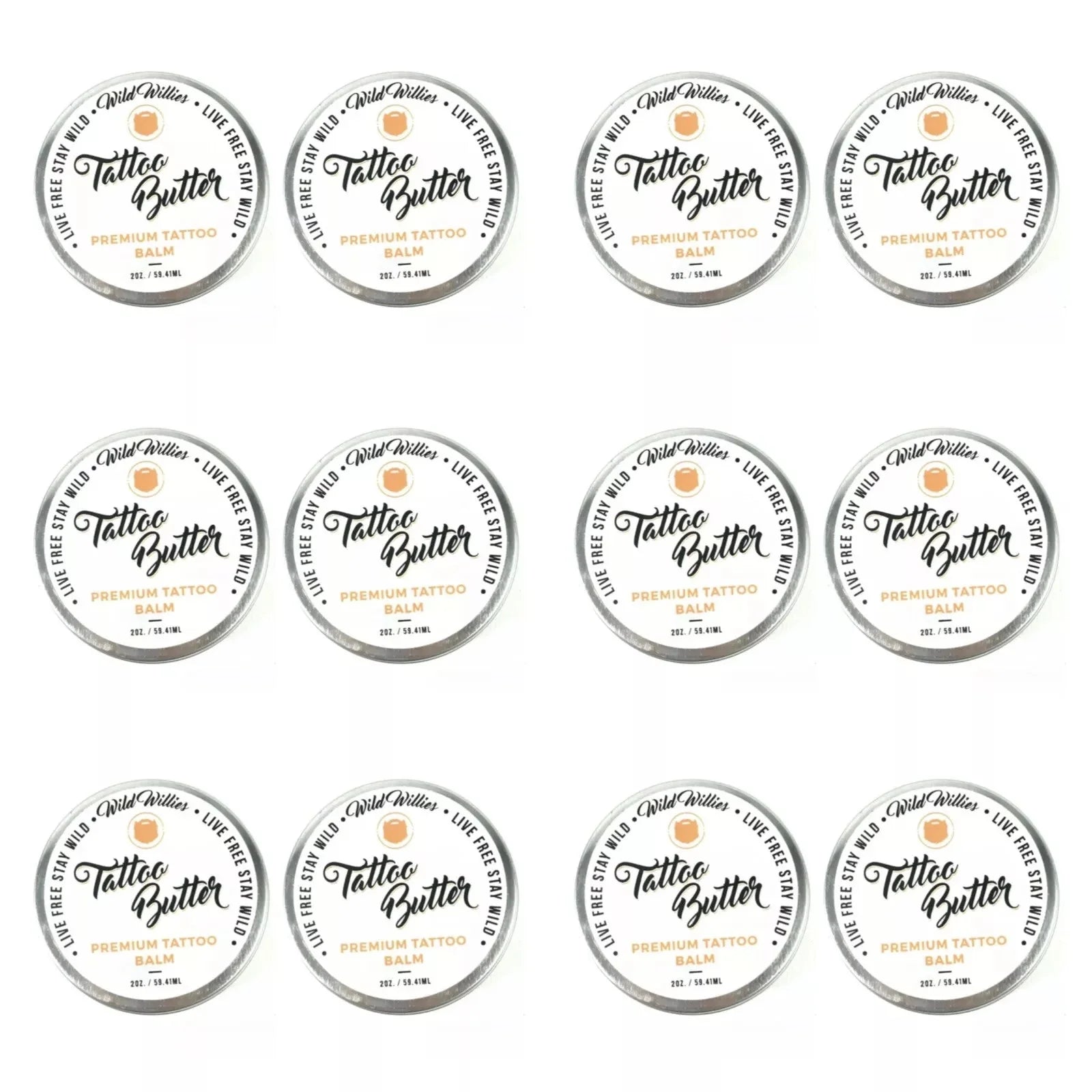 12 Wild Willies Tattoo Butter - Skin Numbing, Soothing + Healing Ointment
