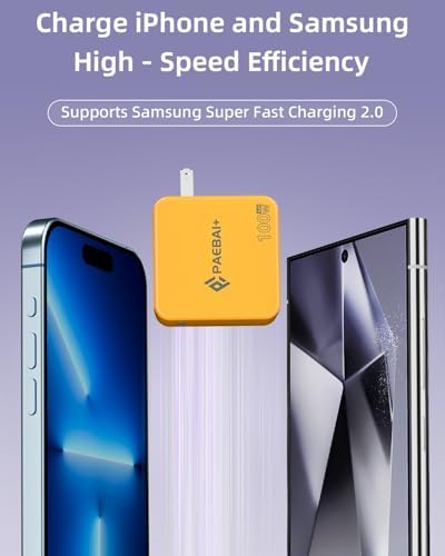 100W USB C Charger GaN Foldable Compact Wall Fast Charger for MacBook Pro MacBook Air, Dell XPS, iPhone 16 15 Series, Samsung Galaxy, iPad Pro and All USB-C Devices, 6.6ft Type C Cable