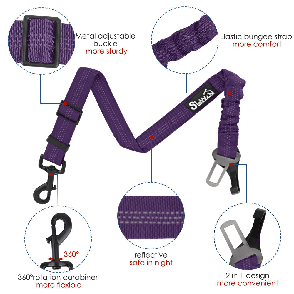 2 Pack Lartch Bar Attachment Seat Belt - Purple
