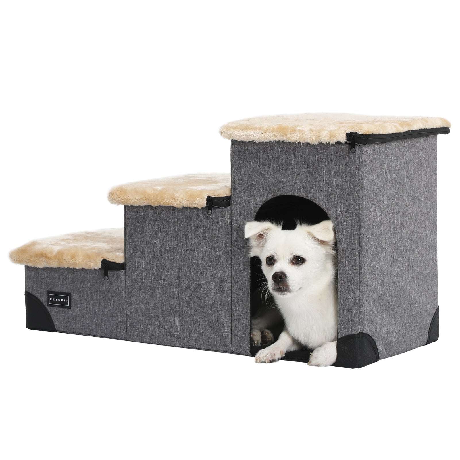 PETSFIT Pet Steps 3 in 1 Multi Use with Storage Room