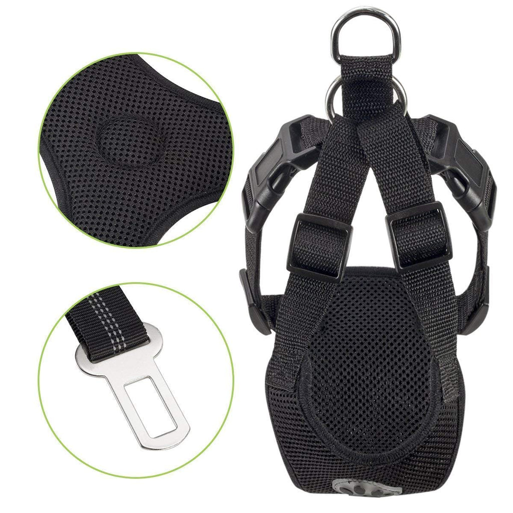 Dog Car Harness &  Seat Belt - Black