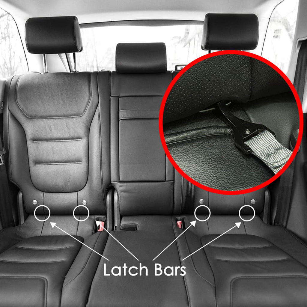 Dog Car Safety Latch Bar Seat Belt - Grey